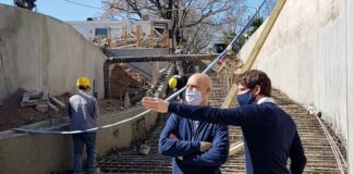 San Fernando: Juan Andreotti supervisó el avance de obra del túnel de la calle Martín Rodríguez