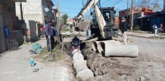 Tigre construye nuevos desagües pluviales en Troncos del Talar