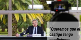Alberto Fernández: “Queremos que el castigo tenga condiciones humanitarias”