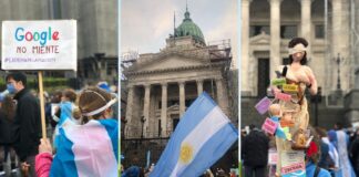 Manifestantes realizan frente al Congreso una vigilia contra la reforma judicial