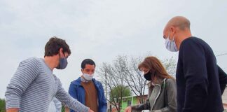 San Fernando: Juan Andreotti recorrió la obra de la nueva Plaza del Barrio San Martín