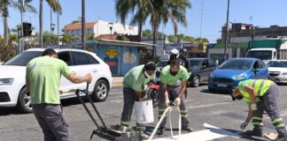 San Fernando: Avanza con trabajos de pintura vial en las principales avenidas