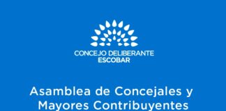 Escobar: Asamblea de Concejales y mayores contribuyentes en el Teatro Seminari