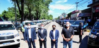 Pilar: Kicillof, Berni y Achaval pusieron en funcionamiento 40 nuevos patrulleros para la policía