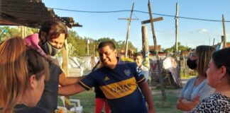 Escobar: Leandro Costa y Adriana Cáceres visitaron el merendero “El rinconcito de los niños”