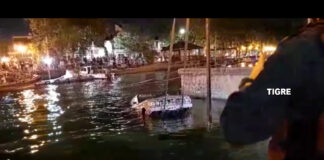 Tigre: Automóvil cayó a las aguas del río y fue rescatado gracias a las fuerzas de seguridad