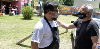 Tigre: Julio Zamora participó de una olla popular en la sala de teatro “Aparecidas” de General Pacheco