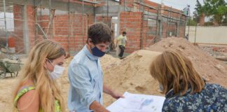 San Fernando: Juan Andreotti recorrió la obra del Jardín Nº902 de doble escolaridad que se construye a nuevo