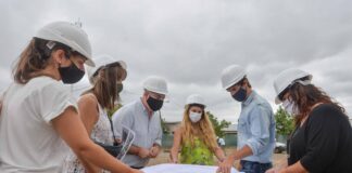 San Fernando: Andreotti recorrió la obra de la nueva Escuela Municipal de Oficios en el barrio San Jorge
