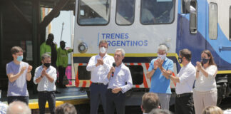 Meoni, Kicillof y Massa participaron del regreso del tren a la estación Divisadero de Pinamar