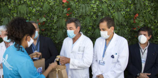 San Isidro: Por la pandemia, una fundación internacional homenajeó al personal de salud