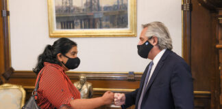 El Presidente se reunió con Margarita Barrientos