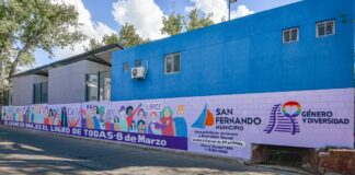 San Fernando: Presentó un nuevo mural por la igualdad de género en el Día Internacional de la Mujer