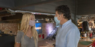 San Isidro: Posse visitó el nuevo espacio creativo de Cris Morena en Martínez