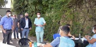 Tigre: Julio Zamora supervisó dos puntos de vacunación para docentes en General Pacheco