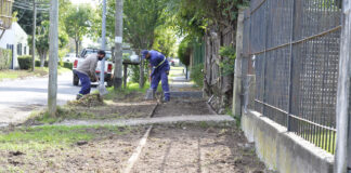Tigre: Zamora supervisó la puesta en valor de espacios públicos y trabajos de infraestructura educativa en El Talar