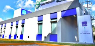 Malena Galmarini, Andrés Watson y José Luis Lingeri inauguraron nuevas instalaciones del Rebombeo El Cruce en Florencio Varela