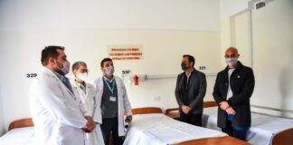 Escobar: Sujarchuk supervisó las obras de ampliación en el Hospital Provincial Erill y recorrió el centro de hisopado ambulatorio en el club Independiente