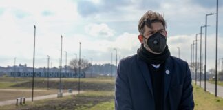 Bianco, Simone, Barrios y Cascallares recorrieron obras en Almirante Brown