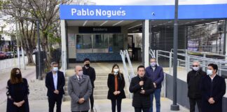 Malvinas: Nardini y el ministro Guerrera inauguraron la cuarta estación renovada