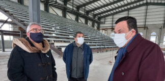 Tigre: Julio Zamora y Osvaldo Cáffaro recorrieron el futuro microestadio de Zárate con capacidad para 2.500 espectadores