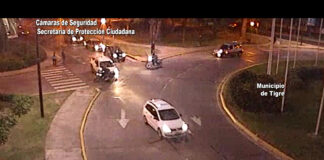 Tigre: Las cámaras del COT permitieron brindar asistencia inmediata en un accidente de tránsito