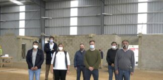 Pilar: Achával recorrió la obra del Club Lagomarsino junto al subsecretario de Obras Públicas de Nación