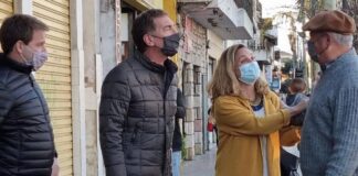 San Fernando: Santilli estuvo en Virreyes junto a Alex Campbell y Agustina Ciarletta
