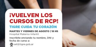 Tigre: Se abrió las inscripciones para sus cursos gratuitos de RCP