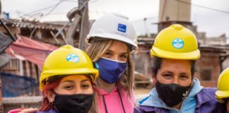 Malena Galmarini recorrió una obra de agua potable que beneficiará al 100% del Barrio Mercado de Tres de Febrero