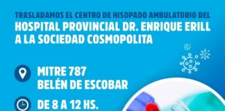 Escobar: El centro de hisopado ambulatorio del Hospital Provincial Dr. Enrique Erill será trasladado a la Sociedad Cosmopolita