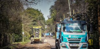 Escobar: Sujarchuk supervisó obras de pavimentación