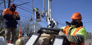 Tigre: Zamora supervisó la renovación de luminarias en Dique Luján y Villa La Ñata