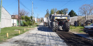 Tigre: Construye nuevos pavimentos en General Pacheco