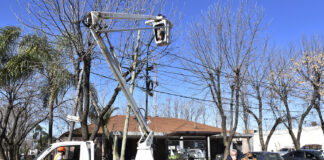 Tigre: Zamora supervisó la instalación de nuevas luminarias en el barrio Almirante Brown de El Talar
