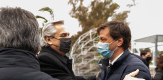 Vicente López: Lucas Boyanovsky junto a Alberto Fernández, Axel Kicillof y Victoria Tolosa Paz en Tecnópolis
