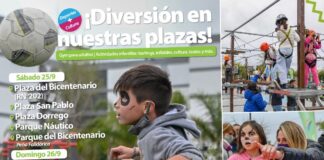 San Fernando: Este fin de semana continúan las actividades deportivas y culturales en plazas y parques