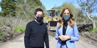 Nardini y Tolosa Paz recorrieron obras de pavimento en La Plata