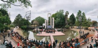 Escobar: Se celebró el 62° aniversario con una ceremonia en el predio de la Fiesta Nacional de la Flor