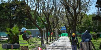 Escobar: Sujarchuk recorrió la puesta en valor de la Plaza Belgrano de Garín