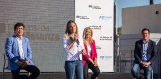 Galmarini junto a Espinoza, Nardini y Magario, anunció la construcción de la planta depuradora Laferrere que dará cloacas a 1.200.000 habitantes de La Matanza