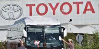 Acto del Partido Obrero en Toyota contra la Reforma Laboral