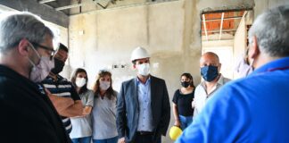 Escobar: Sujarchuk supervisó los trabajos de construcción de la Escuela Secundaria 11 Carlos Fuentealba de Garín