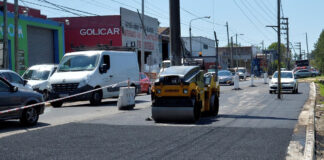 Tigre: Reacondiciona las dársenas de estacionamiento sobre Ruta 197
