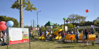 Tigre: Julio y Gisela Zamora presentaron el espacio público N° 64 renovado por el Municipio