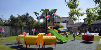 Tigre: Julio y Gisela Zamora inauguraron los nuevos juegos del Jardín N° 905 en General Pacheco