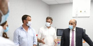Pilar: Achával y Laurent visitaron con Manzur el Hospital de Derqui