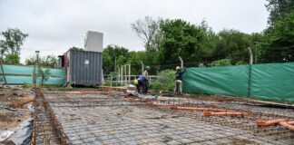 Escobar: Sujarchuk supervisó la construcción de la futura pileta del polideportivo de Loma Verde