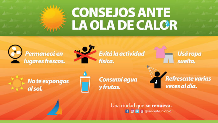 San Fernando consejos ante la ola de calor