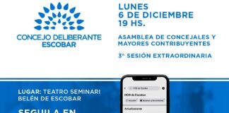 Escobar: Este lunes se realizará la asamblea de concejales y mayores contribuyentes